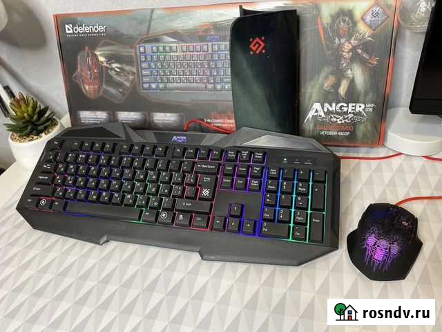 Игровой набор новый - клавиатура+мышь+коврик Тюмень - изображение 1
