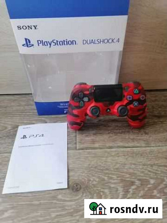 Джойстик на PS4(красный камуфляж) Томск - изображение 1