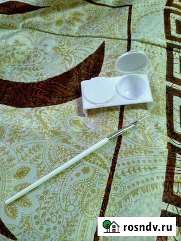 Двойное Deppen блюдо для смешивания акрила + кисть Лобня - изображение 1