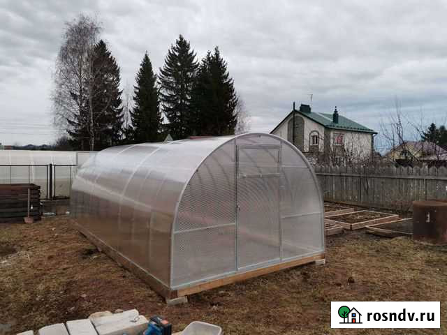 Теплица 3х6(40*20) цинк. С поликарбонатом 4мм Киров - изображение 1
