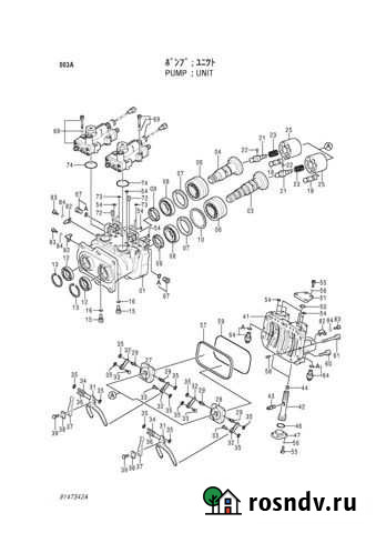 Запчасти к гидронасосу Hitachi HPV050FW Хабаровск - изображение 1
