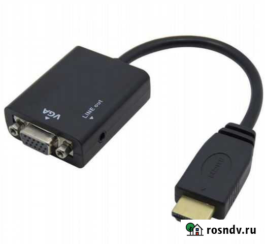 Переходник из VGA+Audio в hdmi с внешним питанием Улан-Удэ - изображение 1