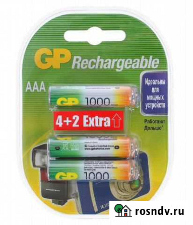 Аккумулятор GP Ni-Mh 1000 AAA, 6 ед Красноярск - изображение 1