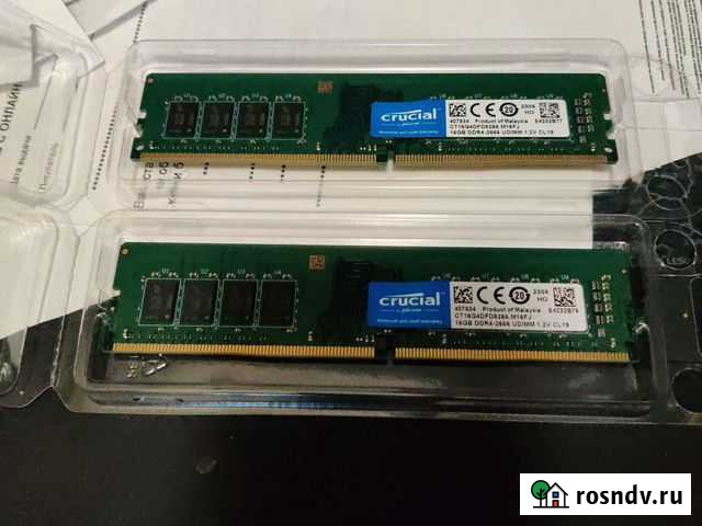 Оперативная память DDR4 Crucial 2x16 GB Курск - изображение 1