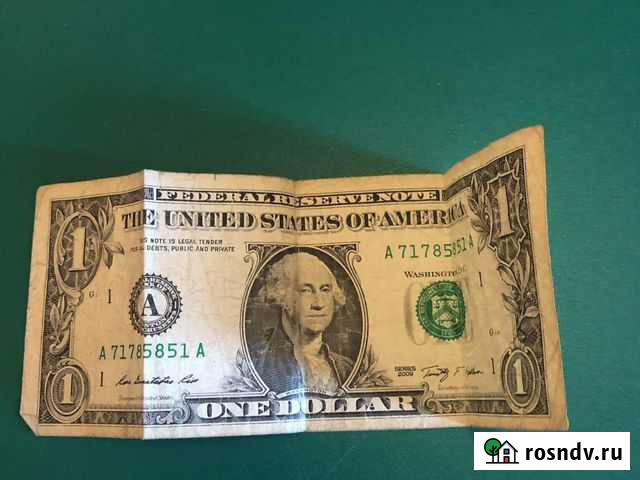 Купюра 1 доллар 2009 Санкт-Петербург - изображение 1
