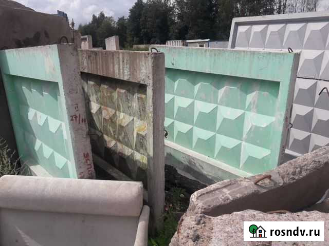 Забор бетонный на стаканах бу Всеволожск - изображение 1