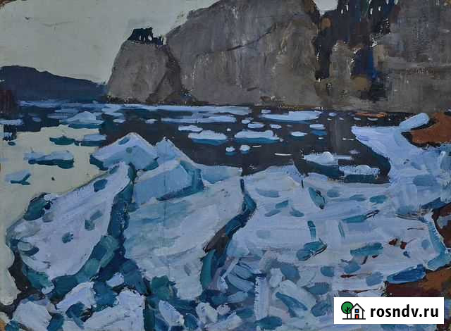 Картина Репина А. И. Ледоход на Вишере 1963 г Пермь - изображение 1