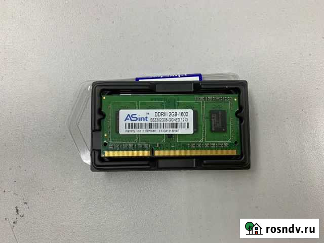 Оперативная память SoDimm DDR3 ASint 2Gb 1600MHz Тюмень - изображение 1