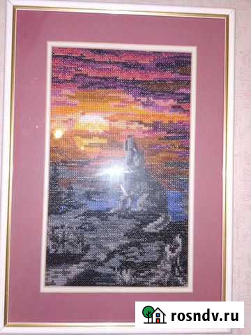 Картина вышитая Одинцово - изображение 1