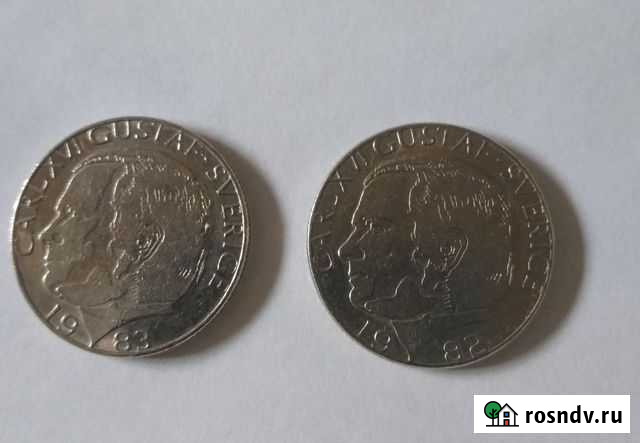 Монеты 1 крона Швеция 1983 и 1982 года Севастополь - изображение 1