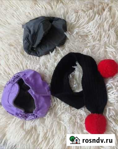 Комплект шапка, шарф для маленькой собачки Владимир - изображение 1