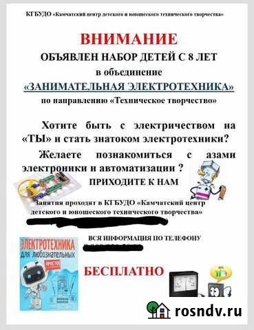 Занятия Электротехническое моделирование с 8 лет Петропавловск-Камчатский - изображение 1