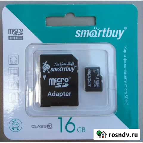Карта памяти micro SD 16gb 10class Санкт-Петербург - изображение 1