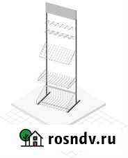 Стойка прикассовая 640мм в сборе (5полок, 1 греб.) Октябрьский