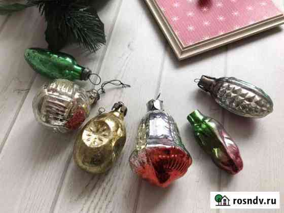 Елочные советские новогодние игрушки стекло СССР Каневская
