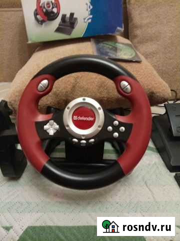 Игровой руль с педалями для пк Вологда - изображение 1