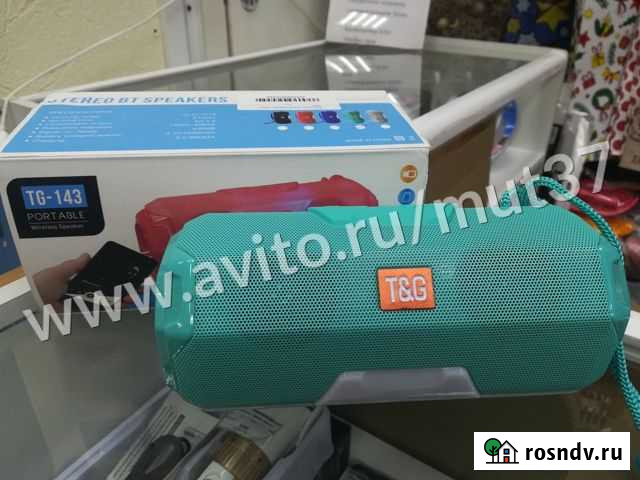 Колонка беспроводная T&G 143, бирюзовая Иваново - изображение 1