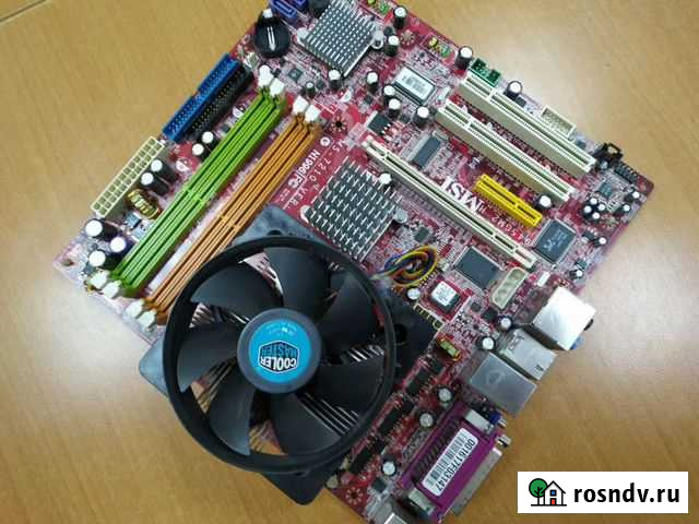 Рабочая материнская плата + процессор + память 2Gb Тольятти - изображение 1