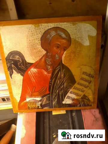 Большая икона-картина на массиве дерева Боровичи - изображение 1