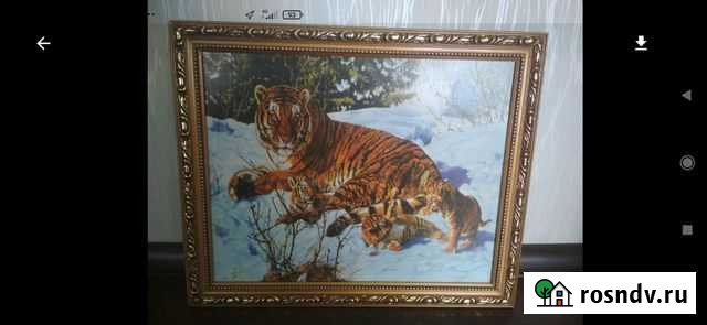 Картина с тиграми/подарок/новый год/символ года Красноярск - изображение 1