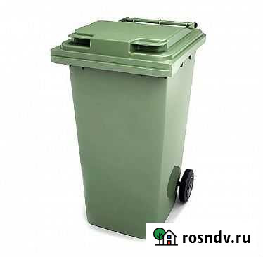 Контейнер мусорный передвижной 120 л с крышкой Тверь - изображение 1