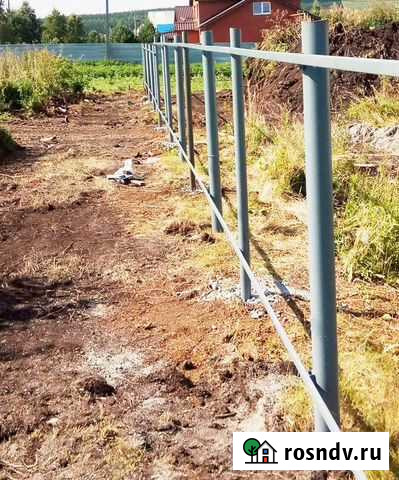 Забор на столбах (винтовая свая 57 мм). Монтаж Подольск - изображение 1