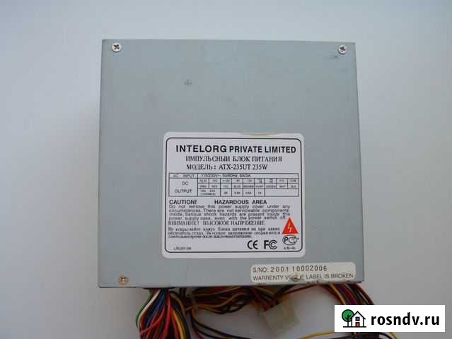 Блок питания Intelorg ATX-235UT Тамбов - изображение 1