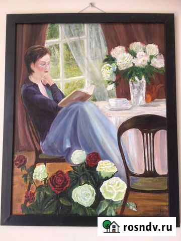 Картина. Девушка за книгой Великий Новгород - изображение 1