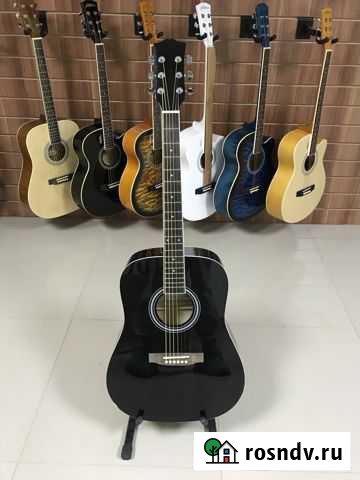 Гитара акустическая Fabio FAW-702B черная Ульяновск - изображение 1