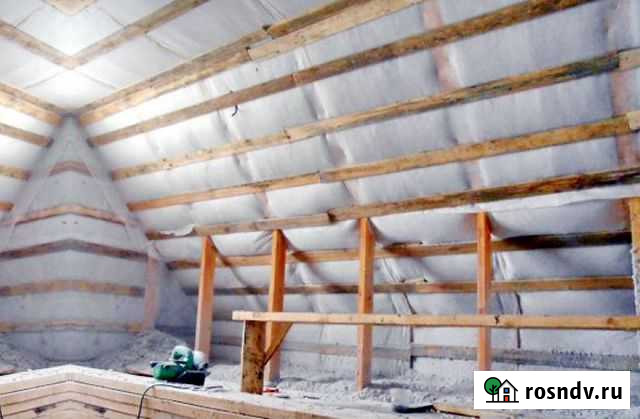 Утепление дома эковатой Азов - изображение 1