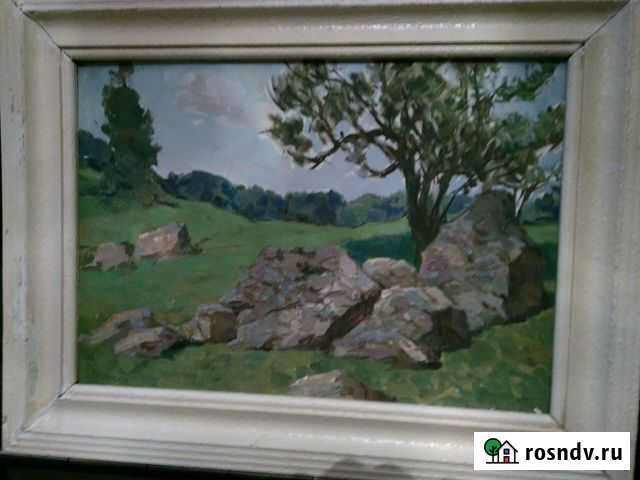 Картина масло картон Нальчик - изображение 1
