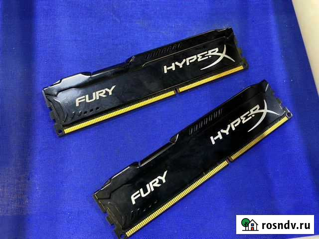 Kingston HyperX fury kit 8gb 2x4gb DDR3 1866мгц Кемерово - изображение 1
