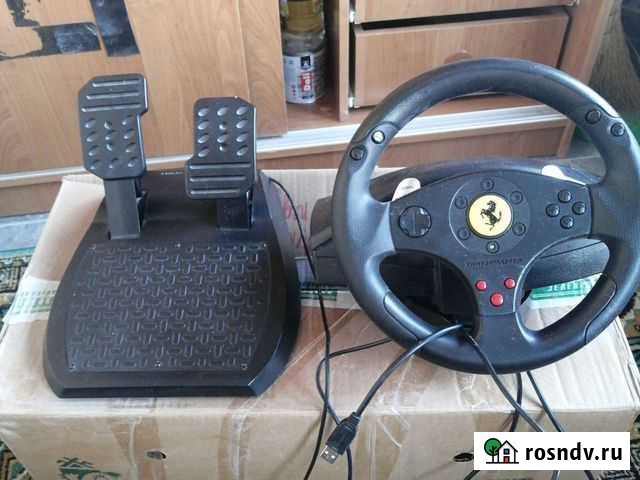 Игровой руль с педалями Рыбное - изображение 1