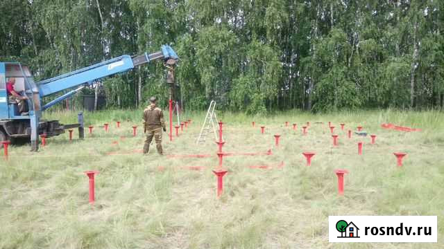 Фундамент на сваях. Монтаж. Забивка.Вкрутка Омск - изображение 1