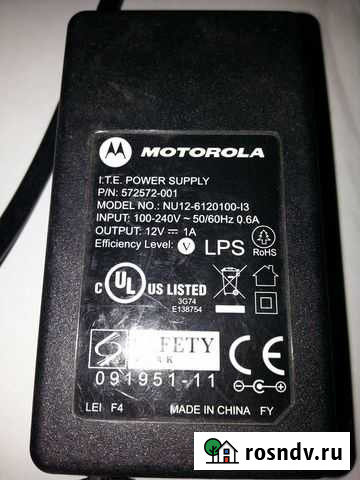 Блок питания/Adapter NU12-6120100-13 / 12V-1A Калининград - изображение 1