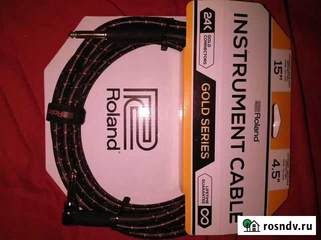 Инструментальный кабель roland 4,5м (новый) Самара - изображение 1