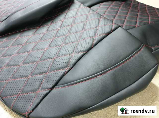 Чехлы granta (рестайл) экокожа чёрные Тула - изображение 1