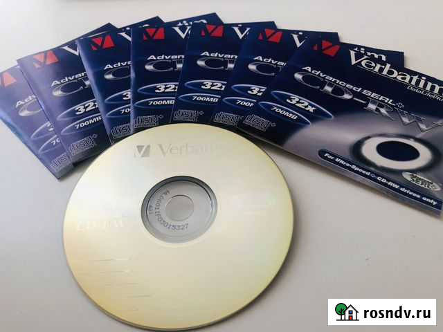 7 болванок Verbatim CD-RW 700 Mb Москва - изображение 1