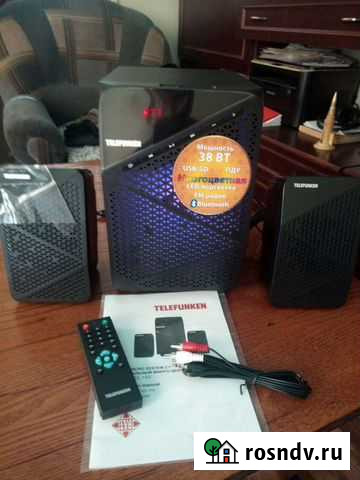 Акустика 2.1 Блютуз пульт радио флешки Aux Благовещенск - изображение 1