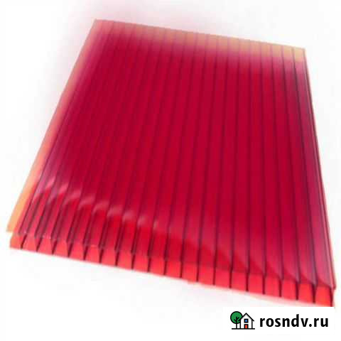 Сотовый поликарбонат 6мм (гранатовый) Волжский - изображение 1