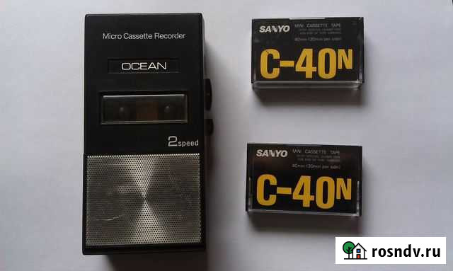 Япония. Винтажный миникассетный диктофон ocean Бийск - изображение 1