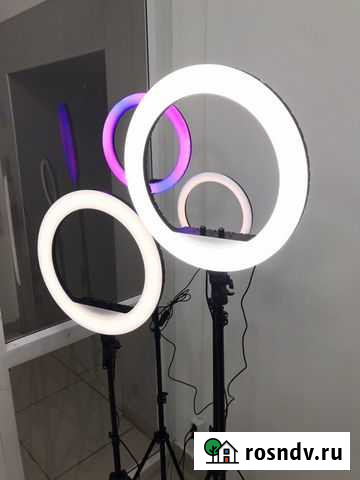 Кольцевая лампа 45см +штатив 2м в подарок Киров - изображение 1