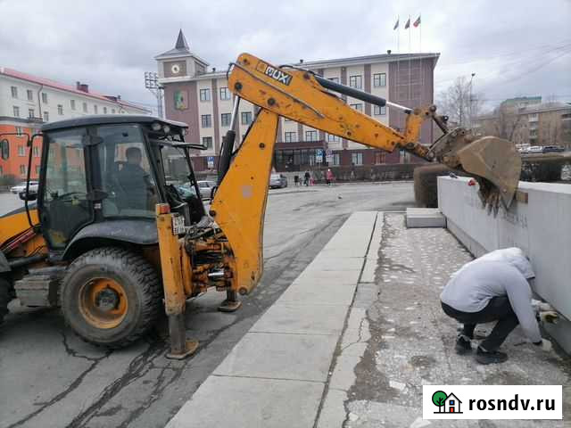 Услуги экскаватора погрузчика(гидромолот, бур). JC Билимбай - изображение 1