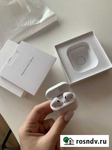 Наушники airpods оригинал, левый не работает Иркутск - изображение 1