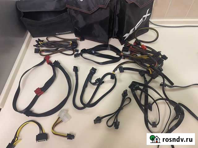 Провода для модульных блоков питания 4pin cpu 6pin Брянск - изображение 1