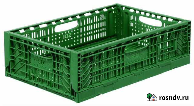 Складной контейнер Ortus 600x400x180мм зеленый Федоровское - изображение 1