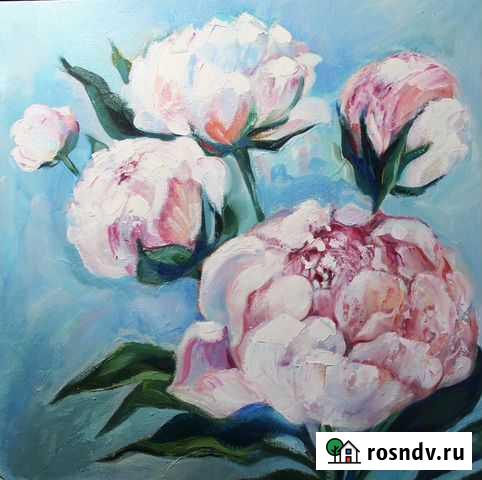 Холст на картоне Пионы Челябинск - изображение 1