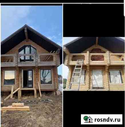 Шлифовка очистка полировка сруба дома Петрозаводск