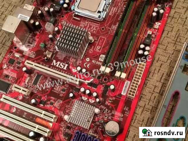Материнская плата 775 + процессор 2 ядра Калининград - изображение 1