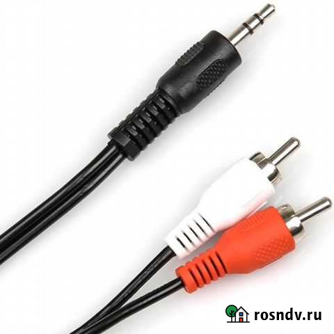 Аудио шнур 3.5 штекер 2хrca (тюльпан-штекер) Бузулук - изображение 1